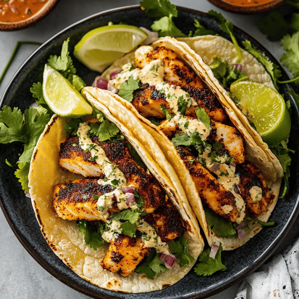 Get ready to spice up taco night with these Blackened Fish Tacos! Bursting with bold flavors and paired with a zesty chipotle-lime sauce, this dish is sure to impress. Perfect for a casual dinner or a fun gathering, these tacos are quick to make and a feast for the senses. Don’t forget to save this recipe for your next taco night!