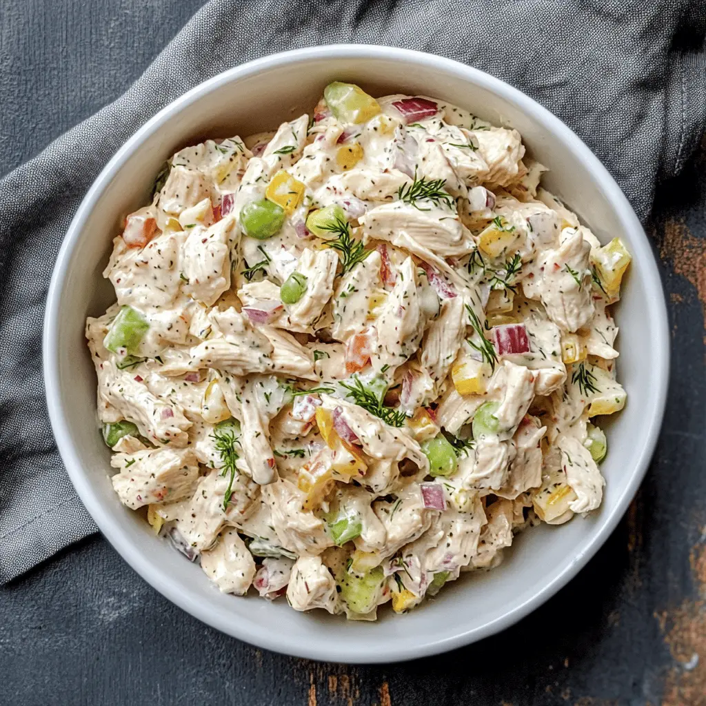 Looking for a delicious, low-carb dish? This creamy keto chicken salad is packed with juicy chicken, crunchy celery, and rich mayo, making it a satisfying meal for any day. Perfect for lunches or picnics, it's both quick to prepare and full of flavor. Save this recipe to enjoy a guilt-free treat anytime!