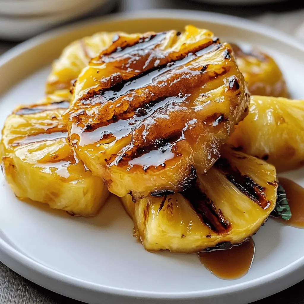 Transform your summer BBQ with this Easy Grilled Pineapple topped with Caramelized Brown Sugar! Sweet, juicy pineapples get a delicious caramel glaze that will impress your guests. Perfect for summer gatherings or a refreshing dessert. Save this recipe to make a tasty addition to your next cookout! 🍍✨