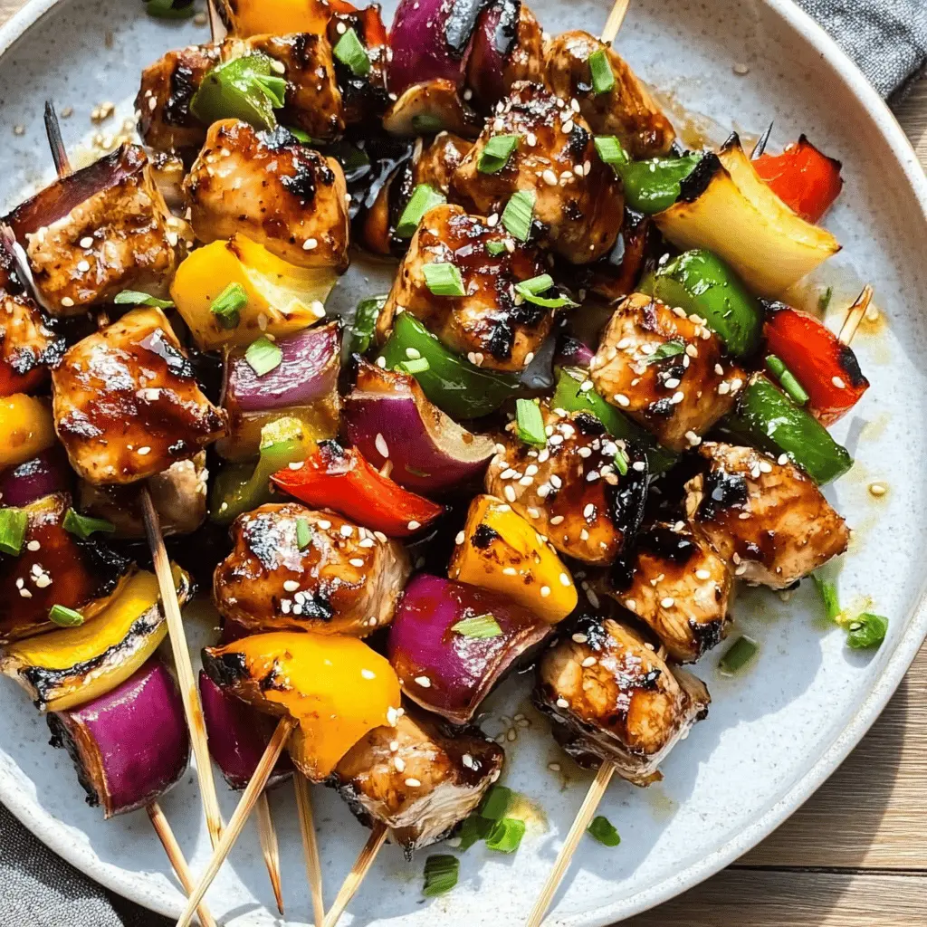 Get ready for a quick and tasty dinner with these Easy Grilled Teriyaki Chicken Kabobs! Juicy chicken pieces are marinated in a flavorful teriyaki sauce, making every bite delicious. Perfect for family gatherings or a summer BBQ, these kabobs are not only simple to make but also a guaranteed hit! Save this recipe for an easy weeknight meal or your next outdoor cookout!