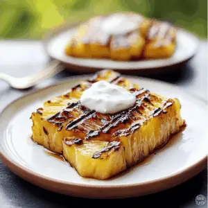 Fire up the grill for a tropical treat! This Easy Rum-soaked Grilled Pineapple recipe combines juicy pineapple slices with a hint of rum for a delightful dessert. Perfect for summer cookouts or as a unique topping for ice cream, this dish is sure to impress your guests. Save this pin for your next barbecue or family gathering!
