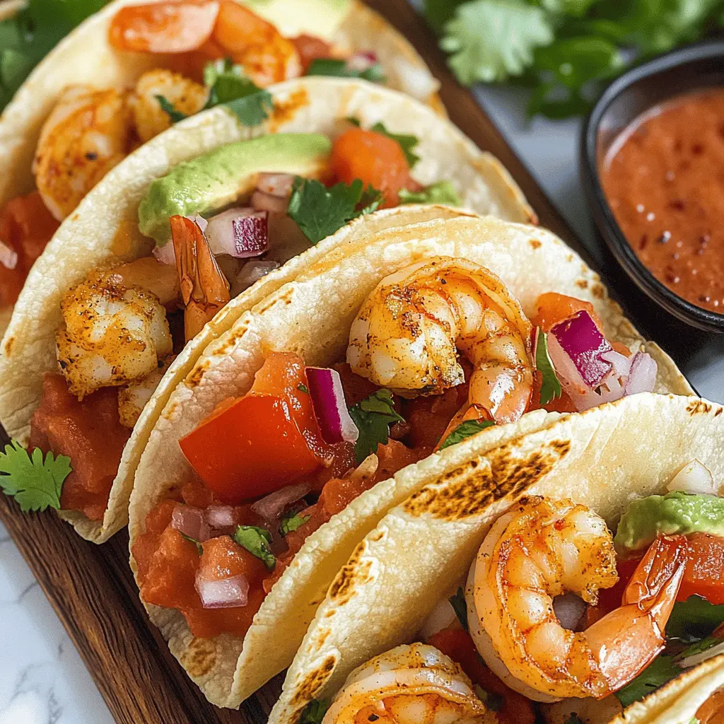 These easy shrimp tacos are perfect for a quick weeknight dinner. Made with juicy shrimp, fresh toppings, and a zesty sauce, they bring bold flavors to the table in just 30 minutes! Ideal for taco night, gatherings, or a casual meal at home. Save this recipe for taco lovers who enjoy simple, delicious meals!