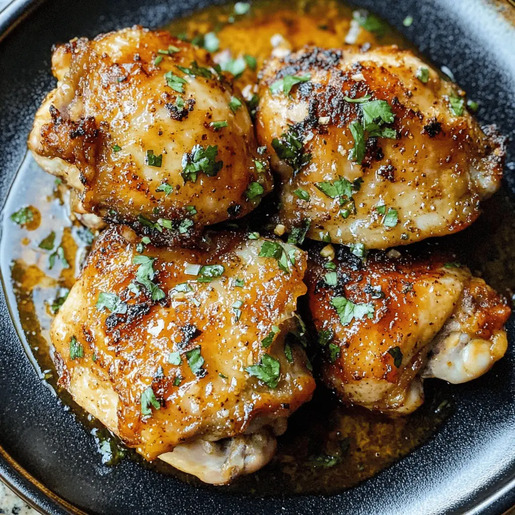 This Garlic Butter Chicken Thighs recipe is a must-try for a delicious weeknight dinner! Juicy chicken thighs are smothered in a rich garlic butter sauce, making each bite irresistible. Perfect for cozy family meals or entertaining guests. Save this pin to have an easy dinner idea at your fingertips for any occasion!