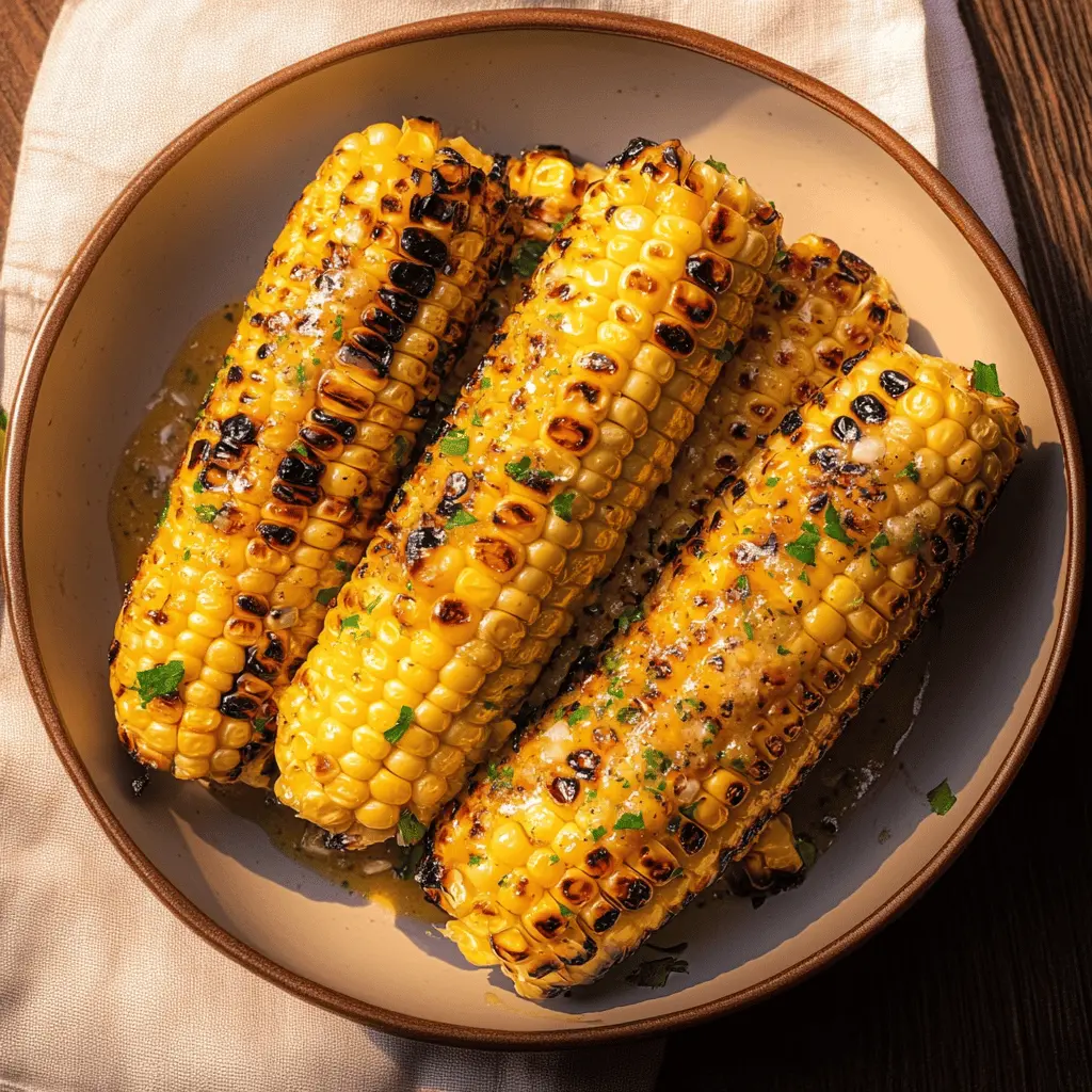 Summer favorites meet delightful flavors with this Garlic Butter Grilled Corn on the Cob! Juicy corn slathered in homemade garlic butter, cooked to perfection on the grill—perfect for barbecues or as a side dish. Save this recipe to enjoy fresh, crowd-pleasing corn at your next outdoor gathering!