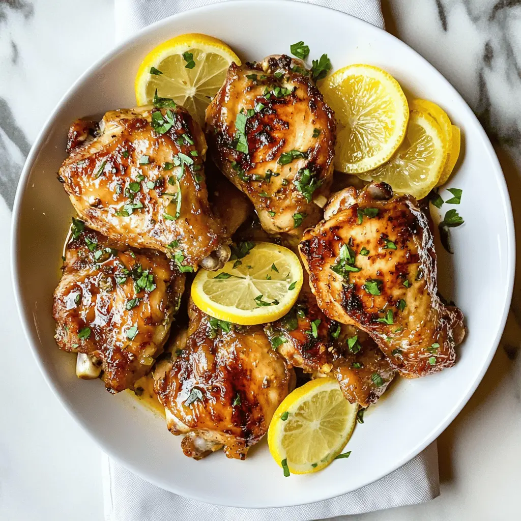 Juicy Garlic Lemon Chicken Thighs are the perfect weeknight dinner! This quick recipe bursts with zesty lemon and rich garlic flavors, making it a family favorite. Serve it with your choice of sides for a complete meal that’s both satisfying and healthy. Save this pin for your next dinner inspiration!