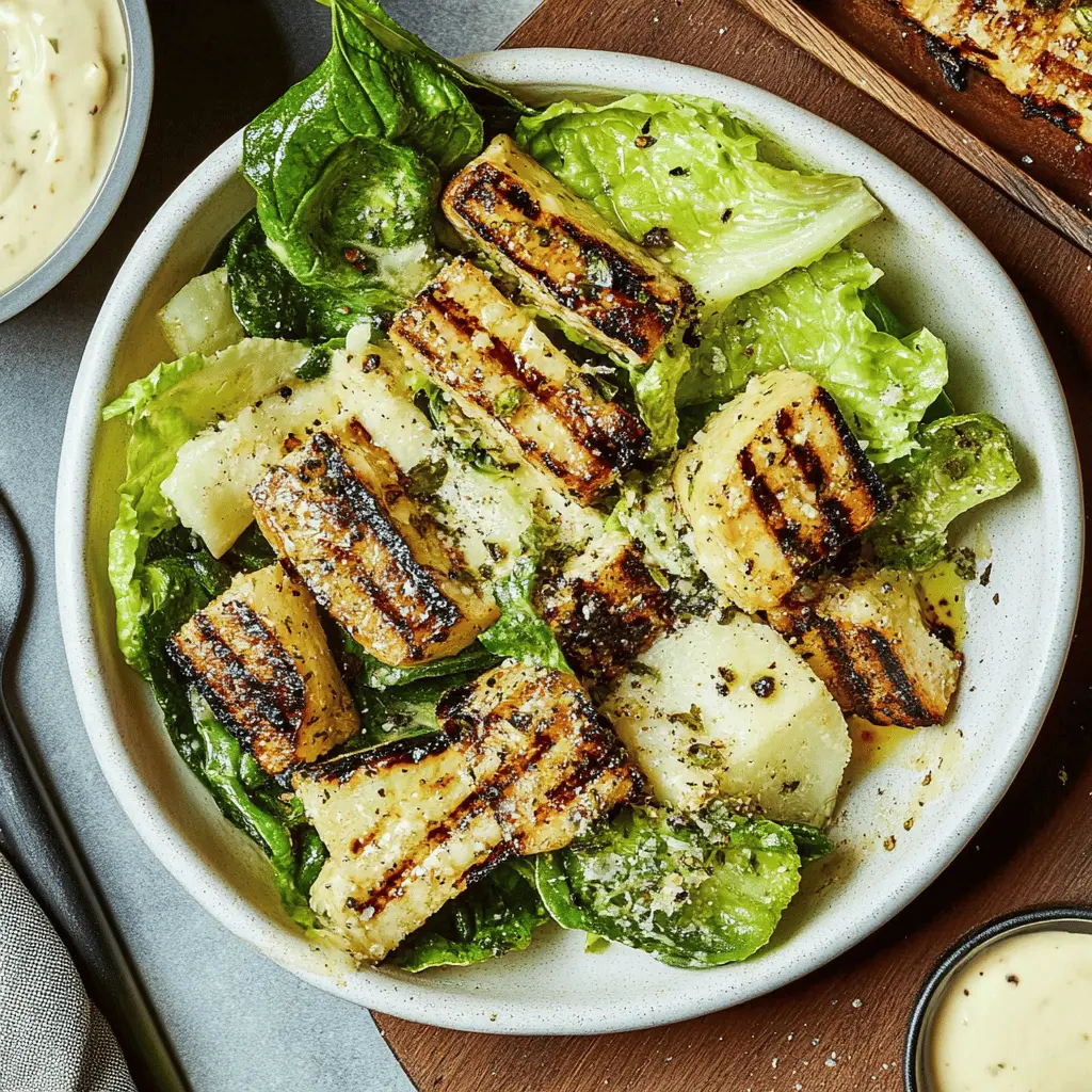 Elevate your salad game with this Grilled Caesar Salad! Smoky romaine, tangy dressing, and crunchy croutons make this dish a delightful twist on the classic. Perfect for summer barbecues or a light weeknight dinner. Save this recipe to impress your guests with a refreshing and flavorful treat at your next gathering!
