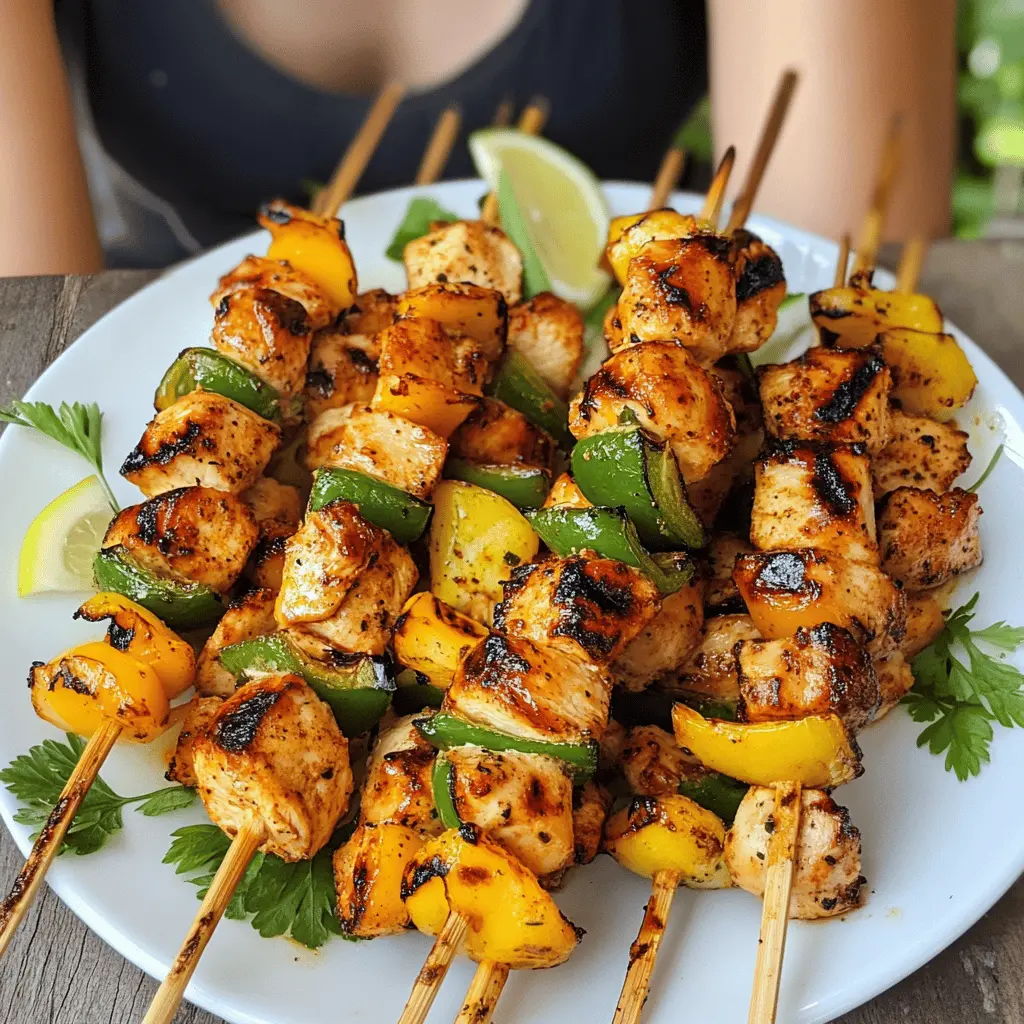 Make your summer barbecues unforgettable with these Grilled Chicken Kabobs! Juicy chicken marinated in zesty spices and loaded with colorful vegetables for a burst of flavor. Perfectly grilled to juicy perfection, these kabobs are ideal for weeknight dinners or outdoor gatherings. Save this recipe for tasty cooking ideas that everyone will love!