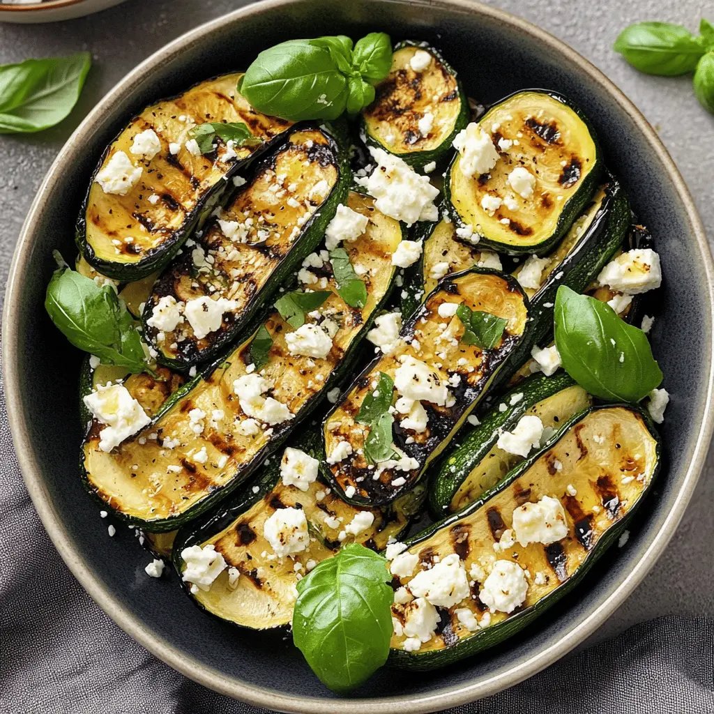 Make your summer cookouts unforgettable with this simple Grilled Zucchini with Feta and Basil recipe! Bursting with fresh flavors, this dish combines tender zucchini, creamy feta, and aromatic basil for a perfect side. Ideal for BBQs, picnics, or a light dinner. Save this recipe to impress your guests and enjoy healthy eating!