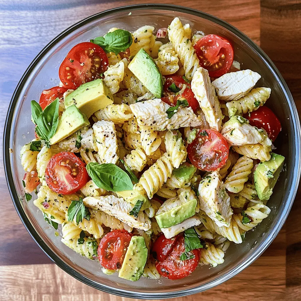 Revamp your meal routine with this vibrant Healthy Chicken Pasta Salad! Bursting with creamy avocado, fresh tomatoes, and tender chicken, it’s a delightful way to enjoy a nutritious dish. Perfect for meal prep, picnics, or a quick lunch, this salad is both satisfying and delicious. Save this recipe for a refreshing meal that everyone will love!