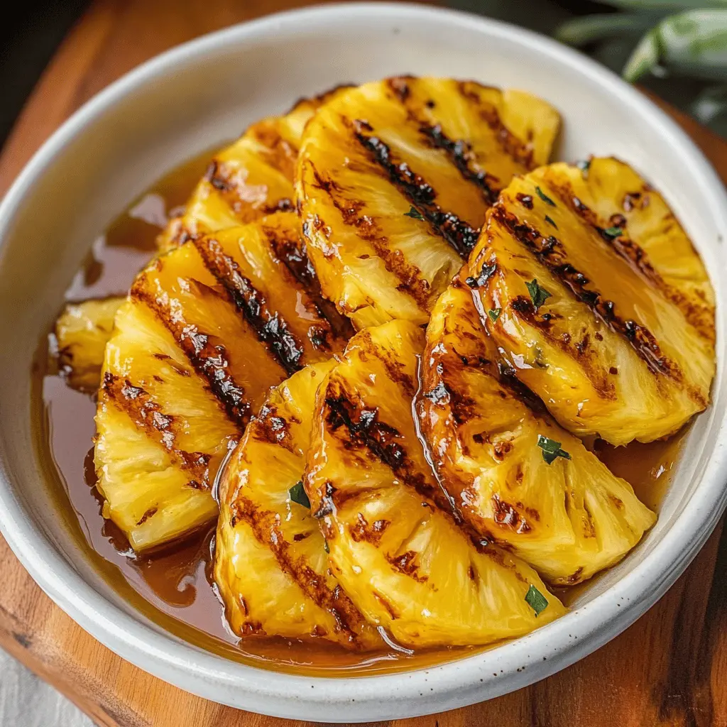 Brighten your dessert table with this delicious Roasted Pineapple with Honey Cinnamon Glaze! This easy recipe highlights the natural sweetness of fresh pineapple, enhanced by a warm honey and cinnamon coating. Perfect for summer gatherings or cozy family dinners, save this pin for a sweet treat that's as simple as it is satisfying!