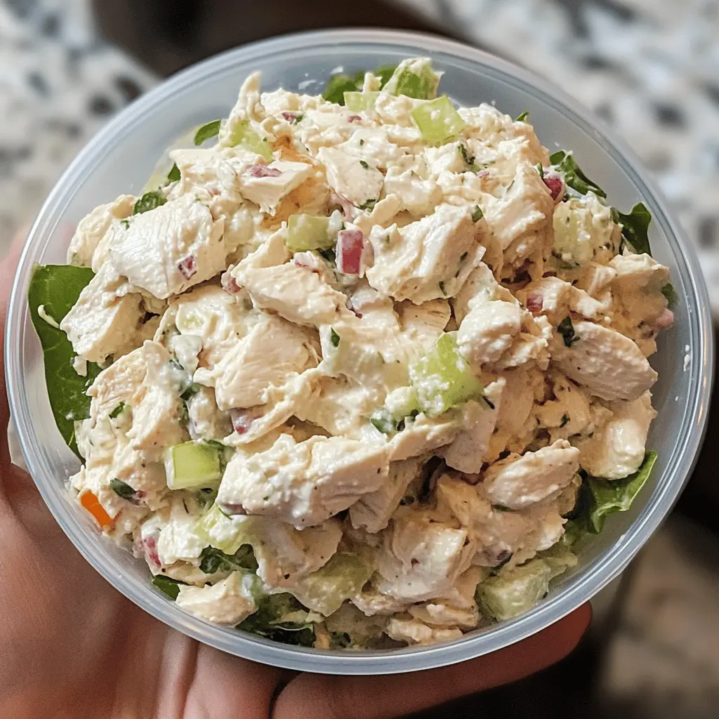 This Chicken Salad Dupe captures the same delightful flavors of the Round Swamp Farm original! With tender chicken, crunchy celery, and a creamy dressing, it's perfect for sandwiches or as a refreshing salad. Easy to make and full of taste, it's a great choice for lunch or a picnic. Save this recipe to impress your friends and family with a delicious, homemade twist!