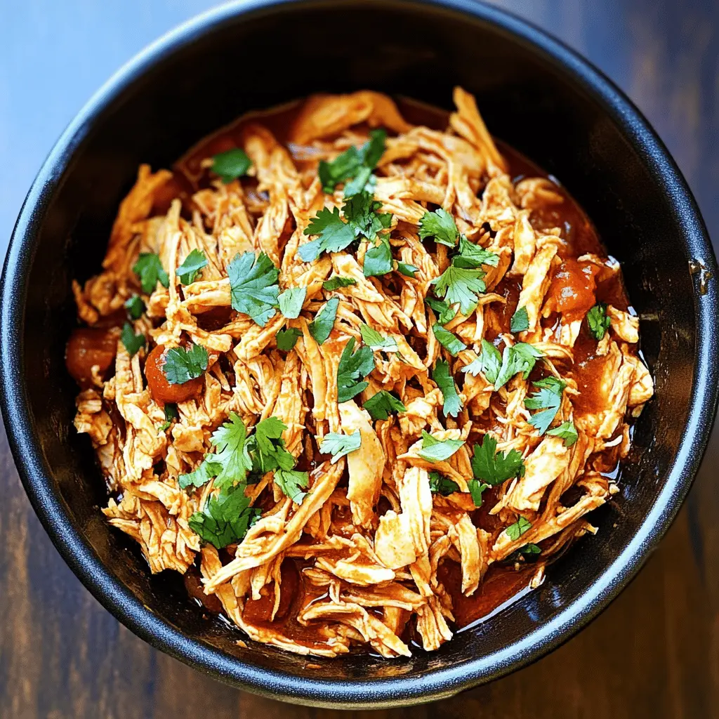 Transform your weeknight dinners with this easy Slow Cooker Mexican Shredded Chicken! Bursting with vibrant flavors from spices and peppers, this recipe is perfect for tacos, burrito bowls, or nachos. Prep in just a few minutes and let the slow cooker do the work. Save this pin to try it at your next family gathering or casual get-together!