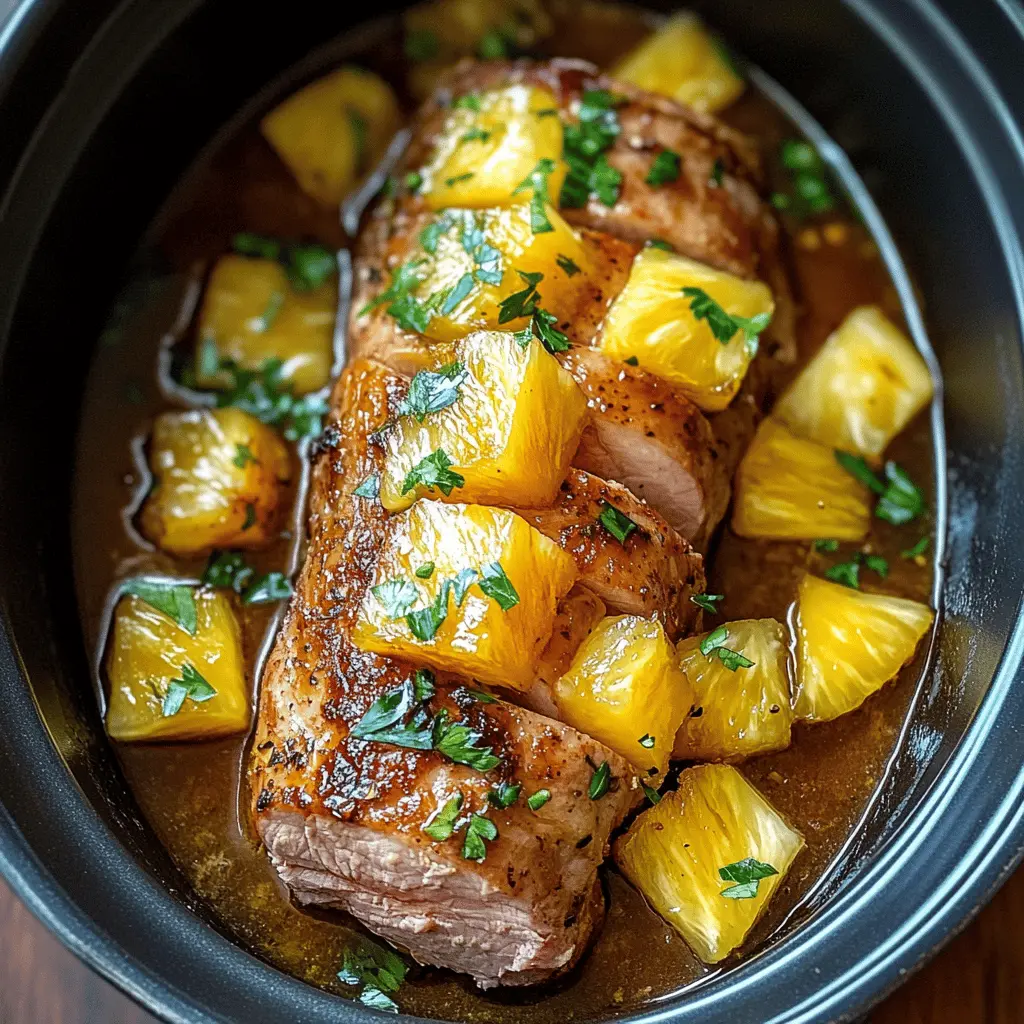 This Slow Cooker Pineapple Pork Loin is your new go-to for effortless weeknight dinners! The sweet pineapple perfectly balances the savory pork, creating a dish everyone will love. With just a few ingredients, you can enjoy a wholesome meal that practically cooks itself. Save this recipe for your next family gathering or busy night!