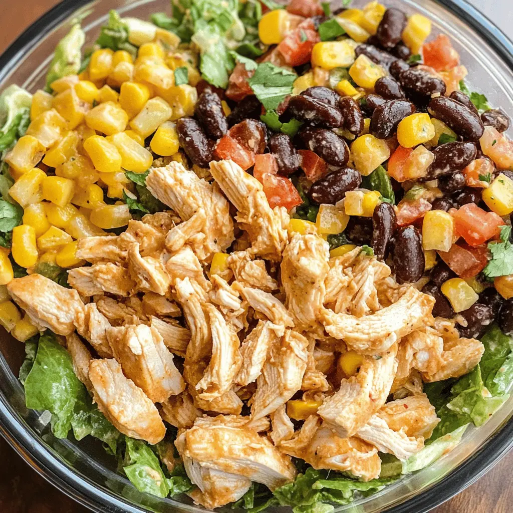 Revamp your mealtime with this vibrant Southwest Chicken Salad! Packed with tender grilled chicken, fresh veggies, and a zesty dressing, it's both nourishing and delicious. Perfect for lunch or a light dinner, this salad makes healthy eating easy and enjoyable. Save this recipe for a quick and flavorful meal you can whip up in no time!