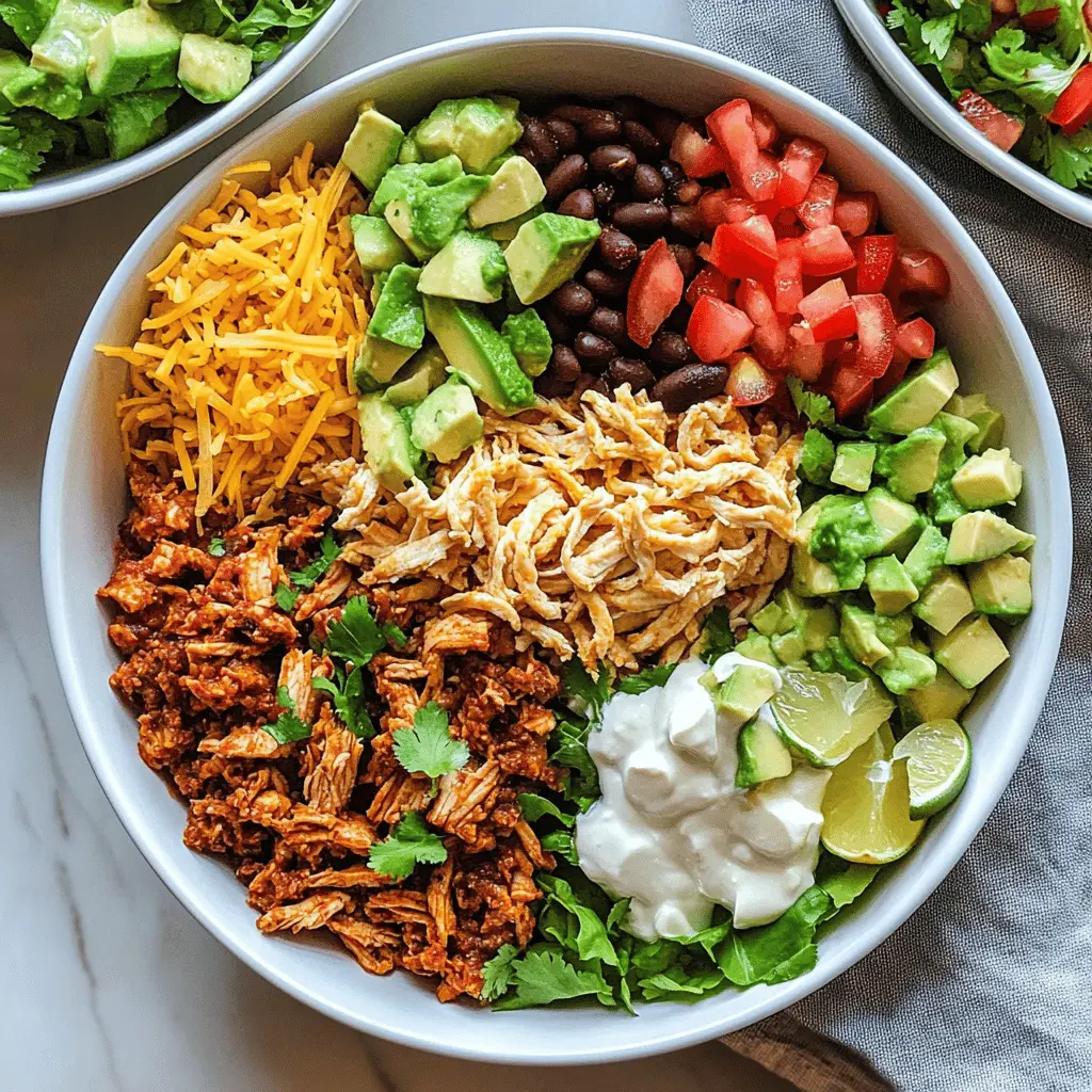 Looking for a fresh and tasty meal? These Taco Salad Bowls with Shredded Chicken are loaded with vibrant veggies, zesty flavors, and wholesome ingredients! Perfect for a family dinner or meal prep for the week, this recipe combines everything you love about tacos in a healthy bowl form. Save it now to enjoy on Taco Tuesday or any day of the week!