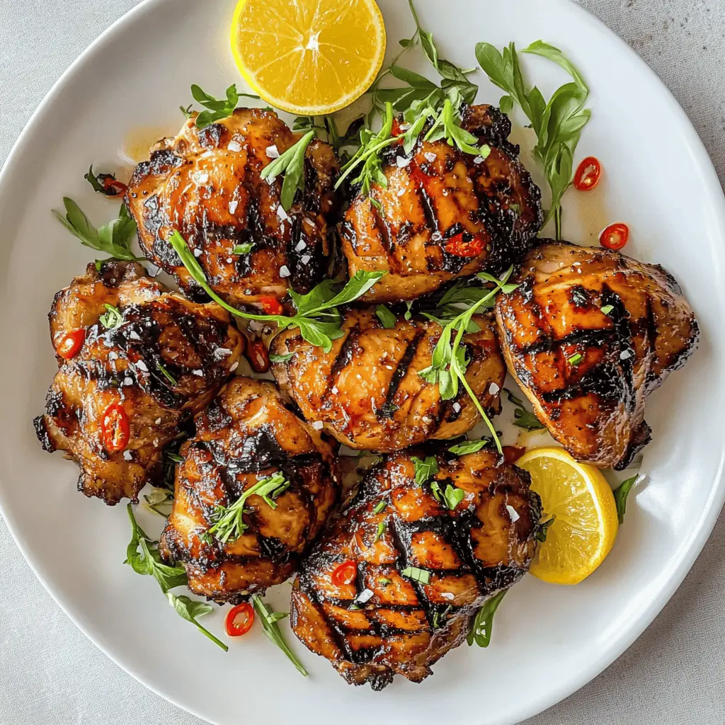 Treat yourself to the flavors of Thailand with these mouthwatering Thai Grilled Chicken Thighs (gai Yang)! Juicy, tender thighs marinated in a mix of aromatic spices and grilled to perfection make for a delightful meal. Perfect for family gatherings or a summer barbecue. Save this recipe to impress your guests at your next outdoor feast!
