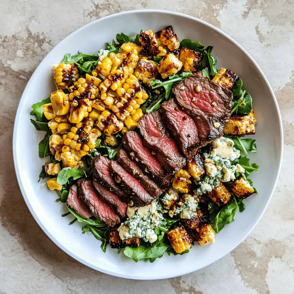 Get ready to enjoy a refreshing Balsamic Steak Gorgonzola Salad with Grilled Corn that's perfect for summer! Juicy steak, creamy gorgonzola, and sweet corn combine for a delightful flavor explosion. Quick to prepare and perfect for a light lunch or dinner, this salad is a must-save for your recipe collection. Try it for your next outdoor gathering or family meal!