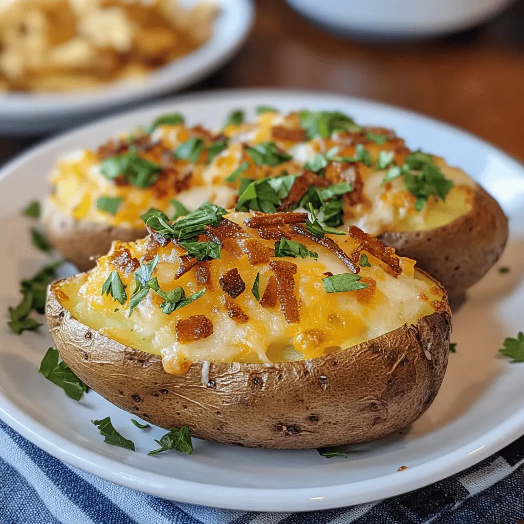 Get ready for the ultimate side dish with these Best Steakhouse Baked Potatoes! Perfectly fluffy inside with a crispy skin, they come loaded with toppings like creamy butter, sour cream, and chives. Ideal for pairing with your favorite steak or as a star at any dinner gathering. Save this recipe for a deliciously satisfying side you won't want to miss!