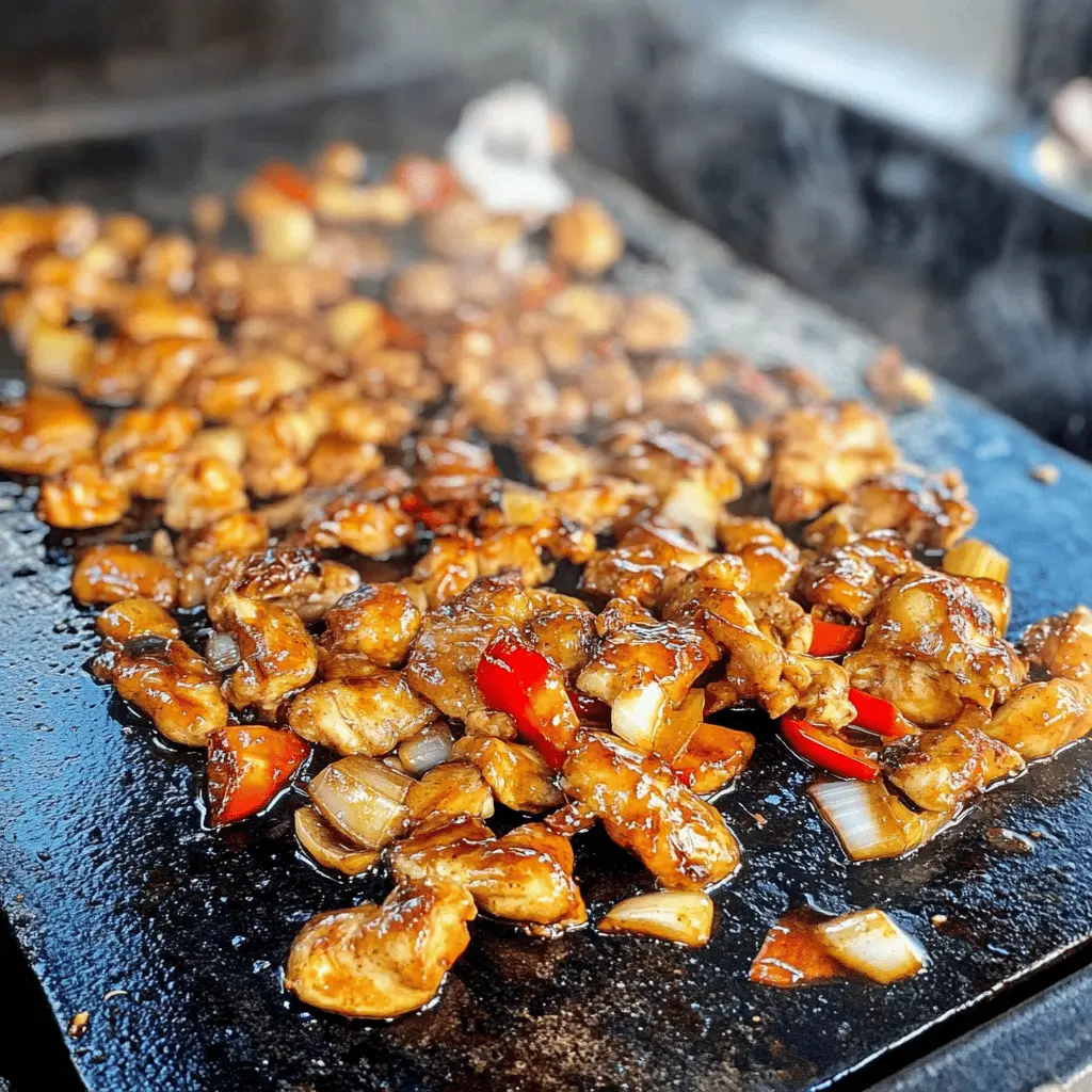 Looking to impress your friends with a delicious twist on a classic? This Blackstone Bourbon Chicken on the griddle brings smoky flavors and sweet bourbon glaze together in a mouthwatering dish. Perfect for a backyard gathering or a cozy dinner at home, don't forget to save this recipe for your next cooking adventure! Enjoy the tender chicken and rich flavors that will leave everyone wanting more.