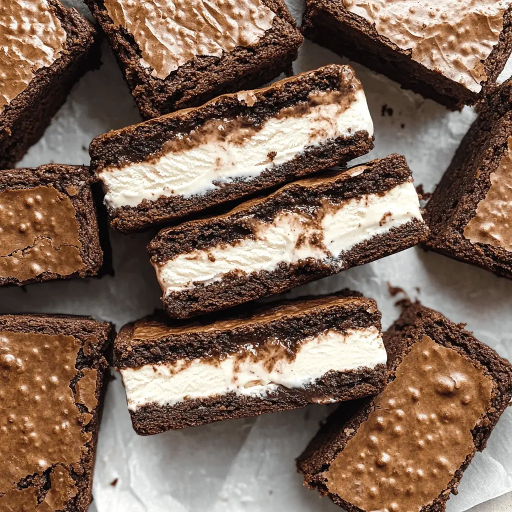 Treat yourself to these delicious Brownie Ice Cream Sandwiches that are perfect for any occasion! Rich, fudgy brownies sandwich creamy ice cream for a delightful dessert everyone will adore. Easy to make and so customizable with your favorite ice cream flavors. Save this recipe for your next gathering or just a sweet day at home!