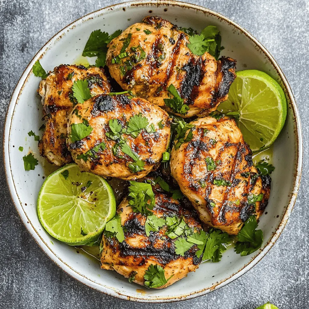 This Cilantro Lime Chicken is bursting with zesty flavor! Juicy chicken marinated in fresh lime juice and cilantro promises a delicious meal that's perfect for weeknight dinners or weekend gatherings. Pair it with rice, tacos, or salad for a refreshing twist. Save this recipe for an easy crowd-pleaser everyone will love!