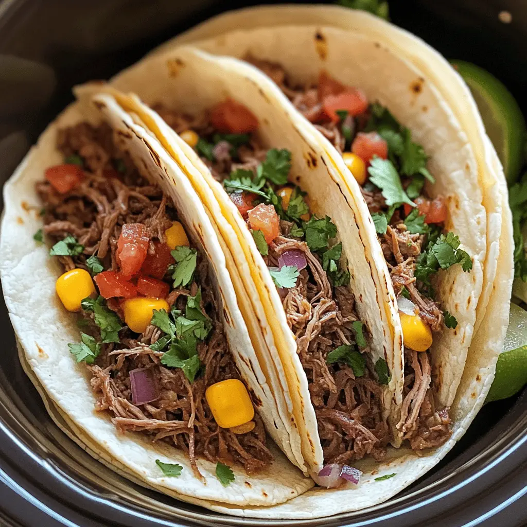 Transform your taco night with these easy Crock Pot Mexican Shredded Beef Tacos! Juicy beef slow-cooked with bold spices creates mouthwatering flavors, wrapped in warm tortillas. Perfect for family dinners or gatherings, this recipe is a crowd-pleaser! Save this pin for a simple, delicious meal that everyone will love!