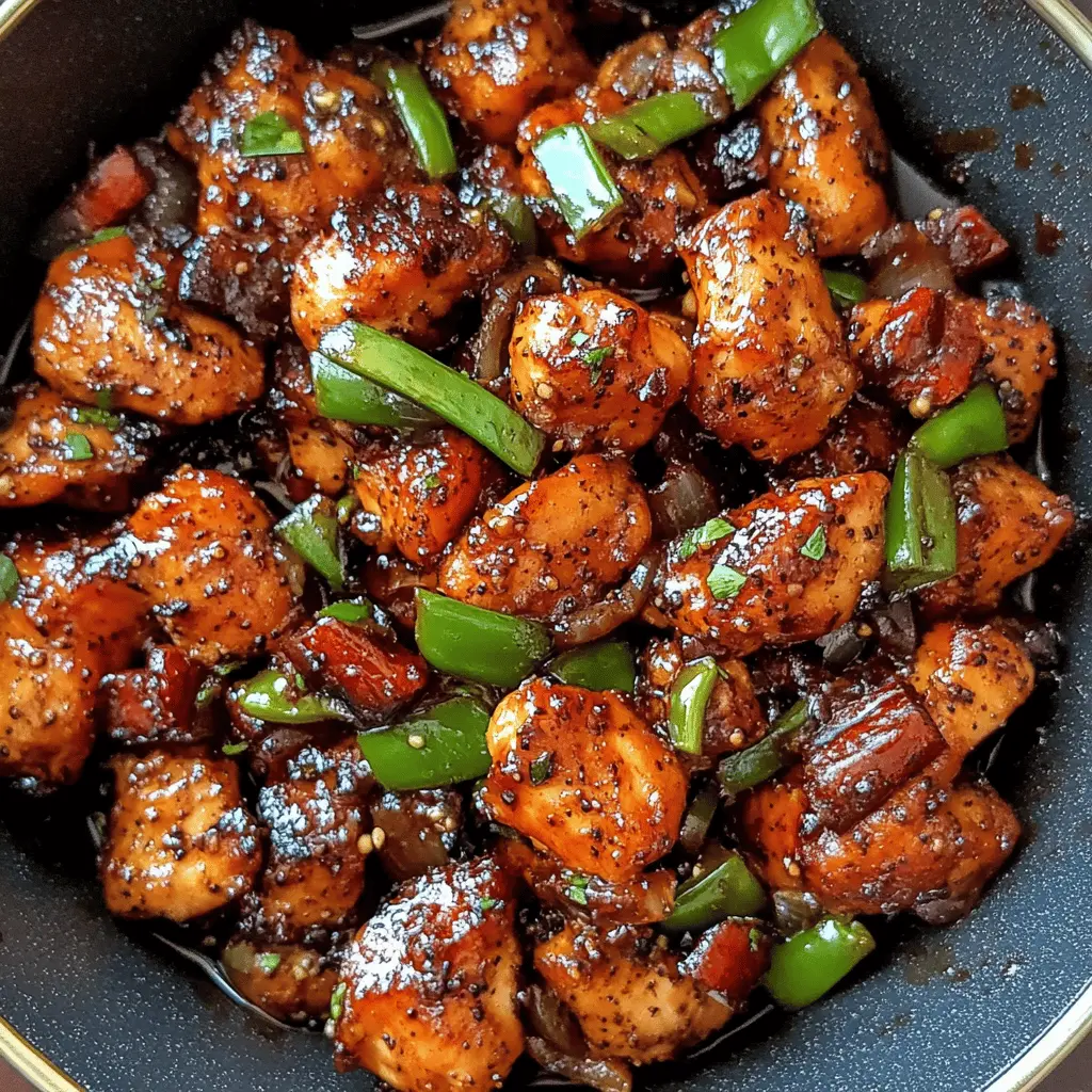 This Easy Black Pepper Chicken recipe brings a delightful kick to your dinner table! With tender chicken pieces coated in a savory black pepper sauce, it's perfect for busy weeknights. Made with simple ingredients, this dish bursts with flavor and is ready in just 30 minutes! Save this recipe for a quick and tasty meal anytime you need a boost of flavor. Perfect for family dinners or meal prep!