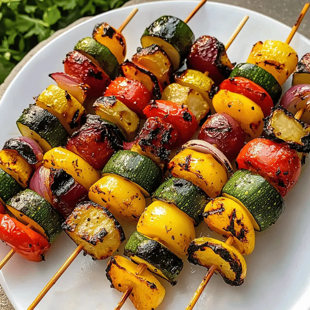 Fire up the grill for these vibrant Easy Grilled Vegetable Skewers! Bursting with fresh bell peppers, zucchini, and cherry tomatoes, they are perfect for picnics or summer BBQs. These colorful skewers are not only simple to make but also packed with flavor. Save this recipe for your next gathering and enjoy a delicious, healthy treat!