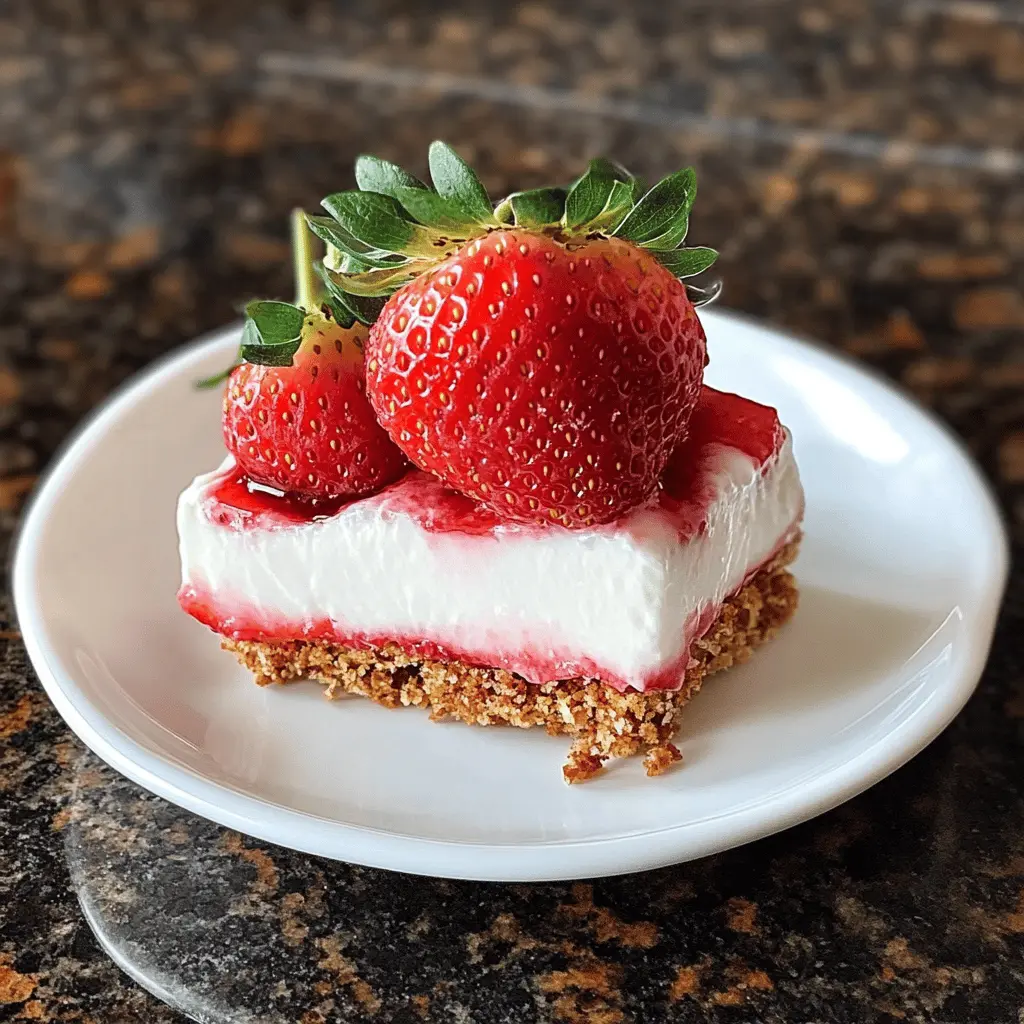 Treat yourself to a delightful slice of Fresh Strawberry Yum Yum! This simple dessert features layers of creamy goodness balanced with fresh, juicy strawberries. Perfect for warm days or special occasions, it's sure to impress your family and friends. Save this recipe for your next gathering or just when you need a sweet pick-me-up!