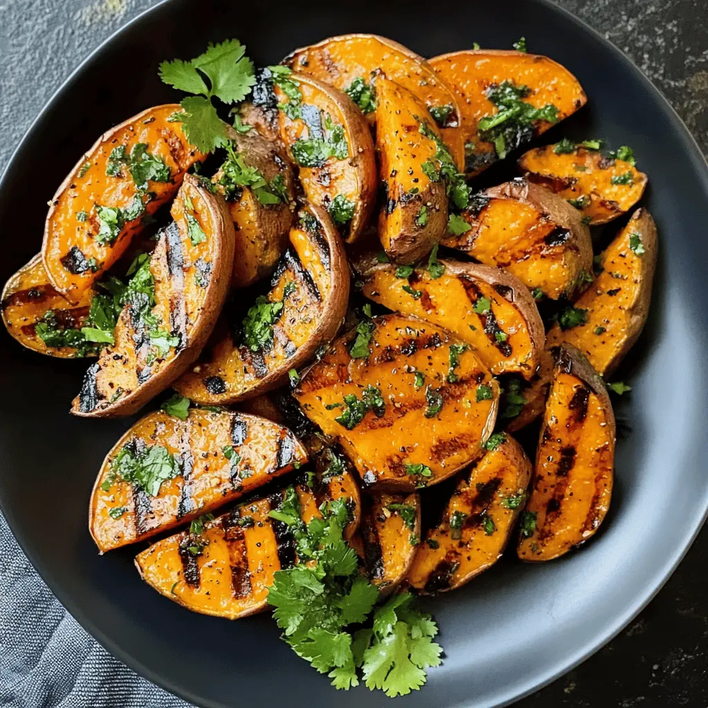 Transform your summer cookouts with these Grilled Cilantro-Lime Sweet Potatoes! Bursting with the fresh flavors of cilantro and zesty lime, this recipe makes a delicious and healthy side dish. Perfect for BBQs, picnics, or casual dinners, you'll want to save this one for your next gathering! 🍠🌿