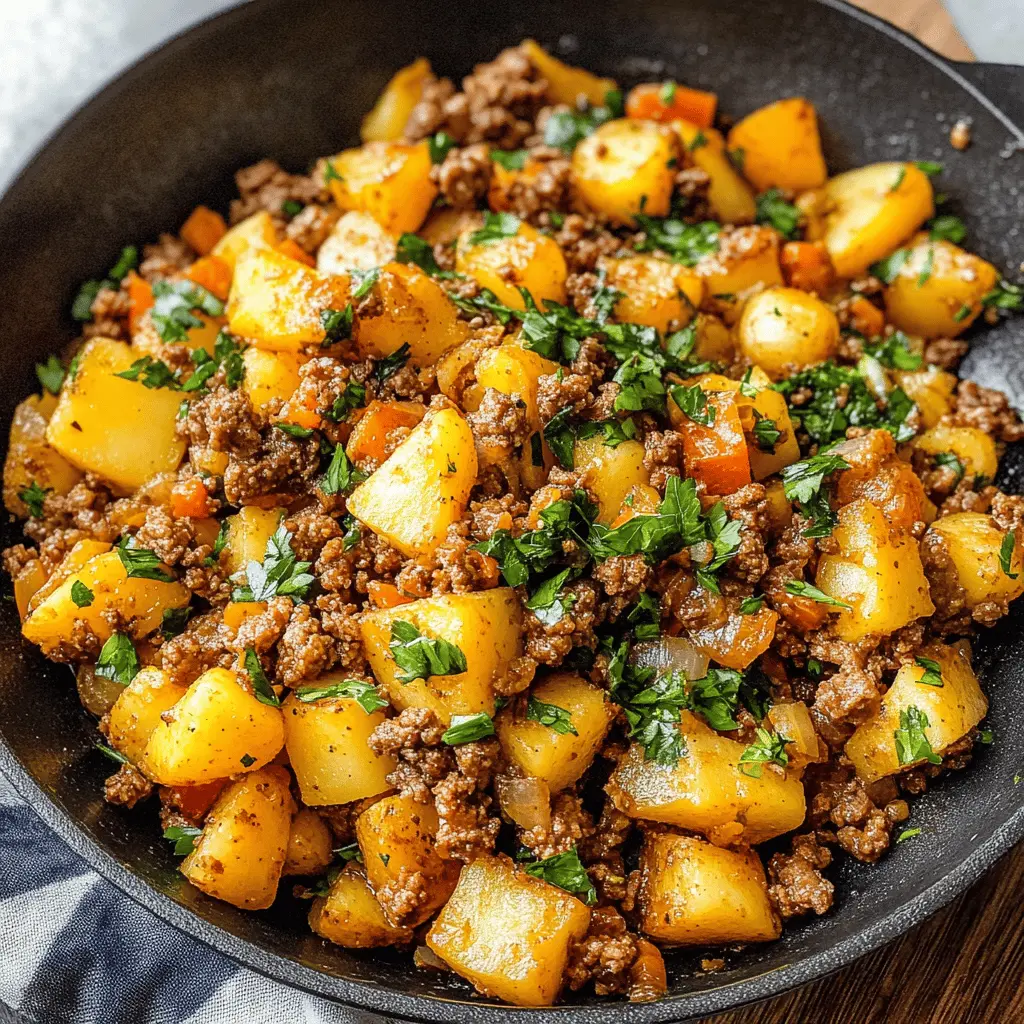 Comfort food at its best! This Ground Beef and Potatoes recipe combines tender ground beef with hearty potatoes for a satisfying meal. Perfect for weeknight dinners or family gatherings, it's rich in flavor and sure to please everyone at the table. Save this pin to try later and enjoy a cozy dish that warms the heart!