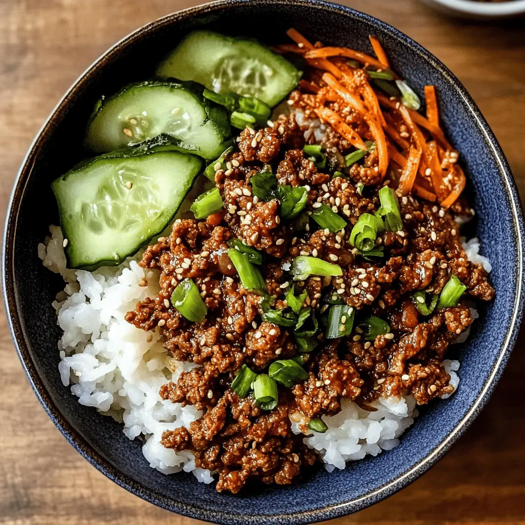 Tender ground beef marinated in a flavorful mix of soy sauce, sesame oil, garlic, and ginger brings a delightful twist to classic bulgogi. This quick and easy recipe is perfect for weeknight dinners or a fun gathering. Serve it over rice or in lettuce wraps for a fresh touch. Save this recipe for a delicious meal that your family will love!