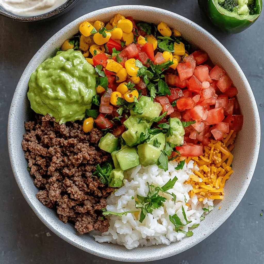 Craving a quick and satisfying meal? This Ground Beef Burrito Bowl is packed with hearty flavors! Enjoy seasoned ground beef, fresh veggies, and your favorite toppings for a customizable dinner. Perfect for busy weeknights or meal prep. Save this recipe today and make it whenever you need a delicious and easy meal!