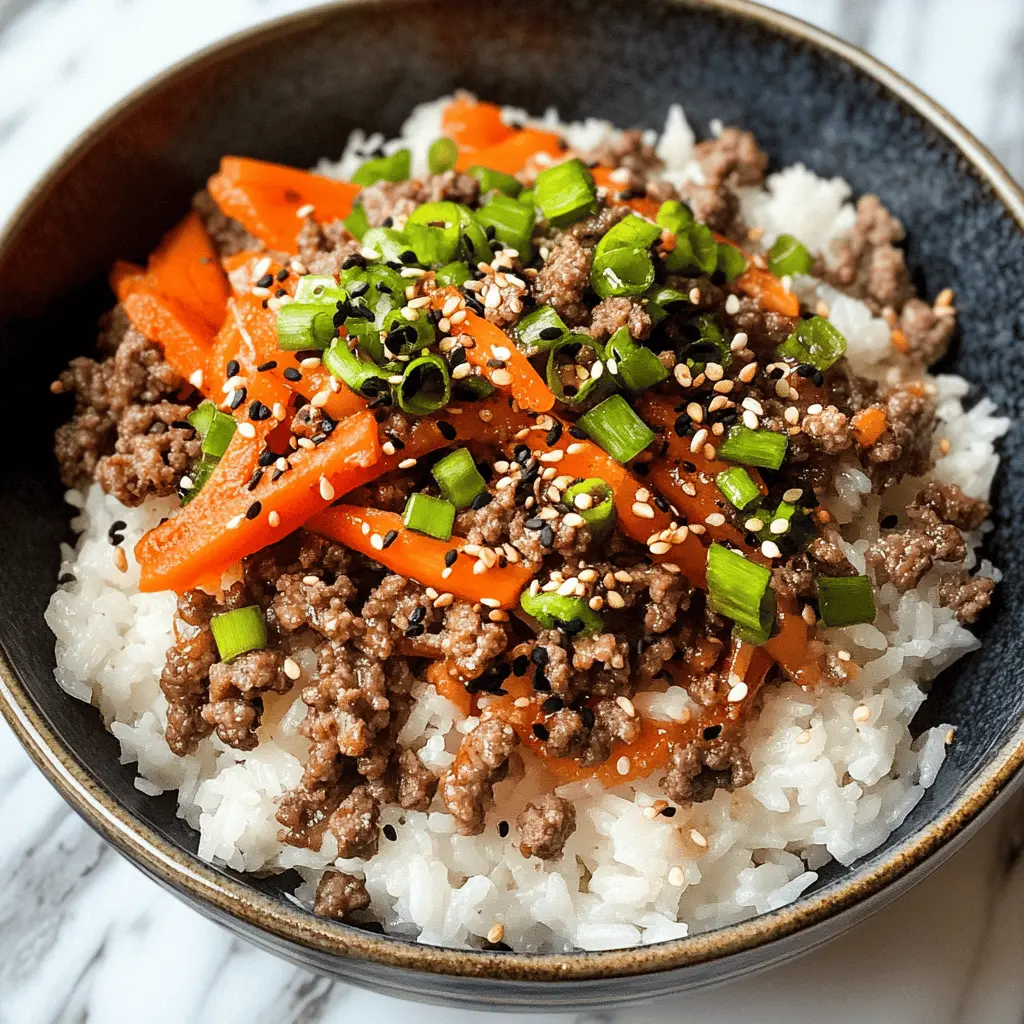 Get ready for a flavor-packed dinner with these Ground Beef Teriyaki Rice Bowls! Made with juicy ground beef, crisp vegetables, and a savory teriyaki sauce, this dish is perfect for busy weekdays. It's quick to prepare and satisfying for the whole family. Don't forget to save this recipe for an easy, delicious meal option whenever you need it! Perfect for weeknight dinners or meal prep.