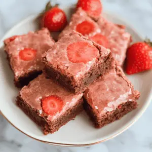 Sink your teeth into these rich and fudgy Strawberry Brownies, where sweet strawberries meet luscious chocolate for a delightful treat! Perfect for summer gatherings or a cozy night in, these brownies are an irresistible dessert. Save this recipe to impress your friends and family with a burst of berry flavor in every bite!