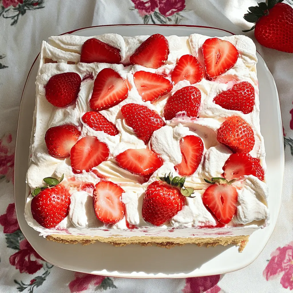 Looking for a refreshing dessert that’s easy to make? This no-bake Strawberry Icebox Cake is just what you need! Layered with fluffy whipped cream and fresh strawberries, it’s perfect for warm days and gatherings. Save this recipe for your next picnic or potluck—everyone will be asking for seconds!