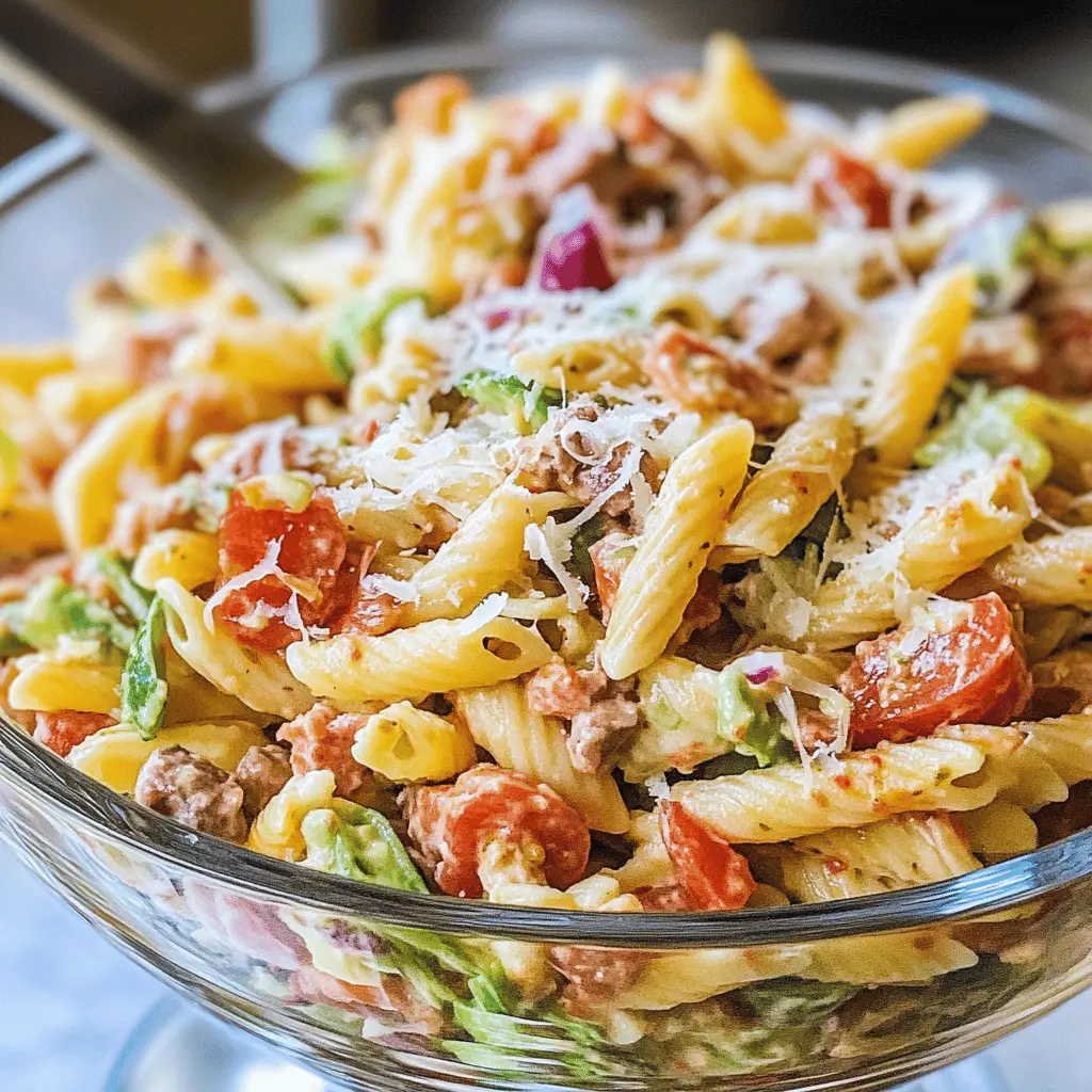 Easy Italian Grinder Pasta Salad Recipe