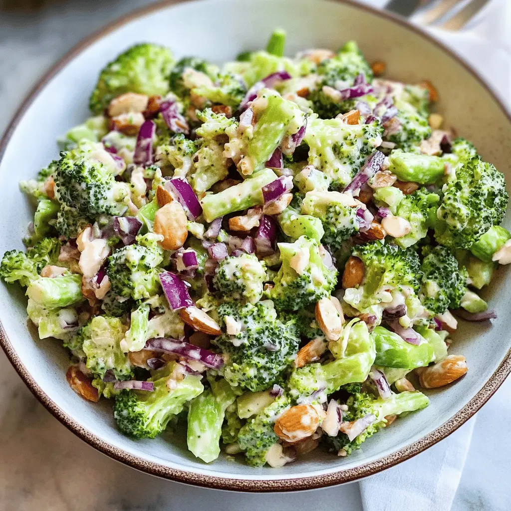 Healthy Broccoli Salad Recipe with Crunchy Veggies