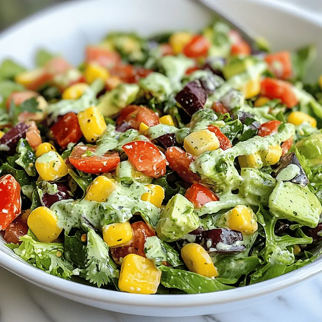 Easy Southwestern Chopped Salad with Cilantro Lime Dressing