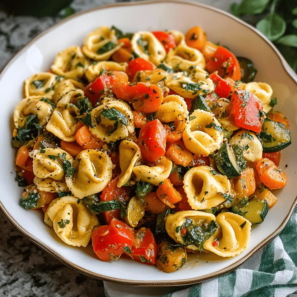 Easy Tortellini with Sautéed Vegetables Recipe