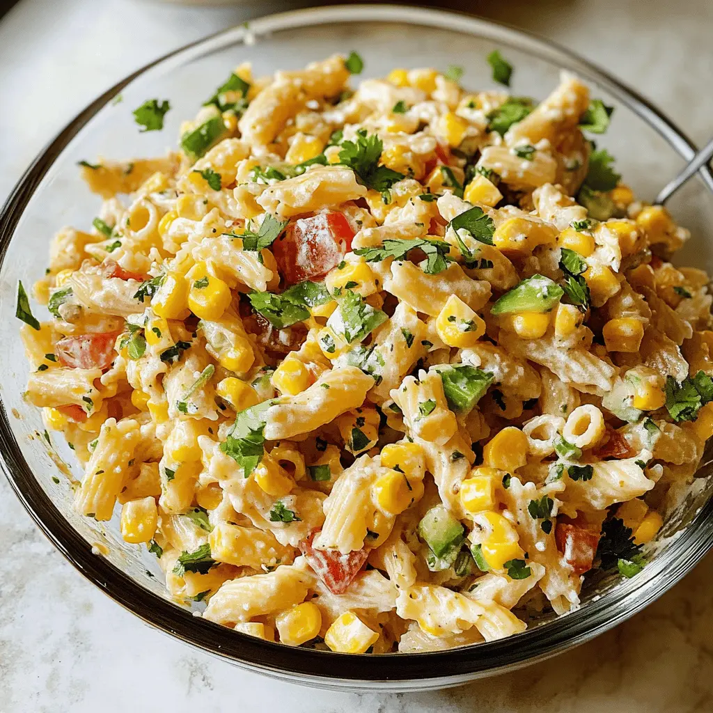 Easy Mexican Street Corn Pasta Salad Recipe