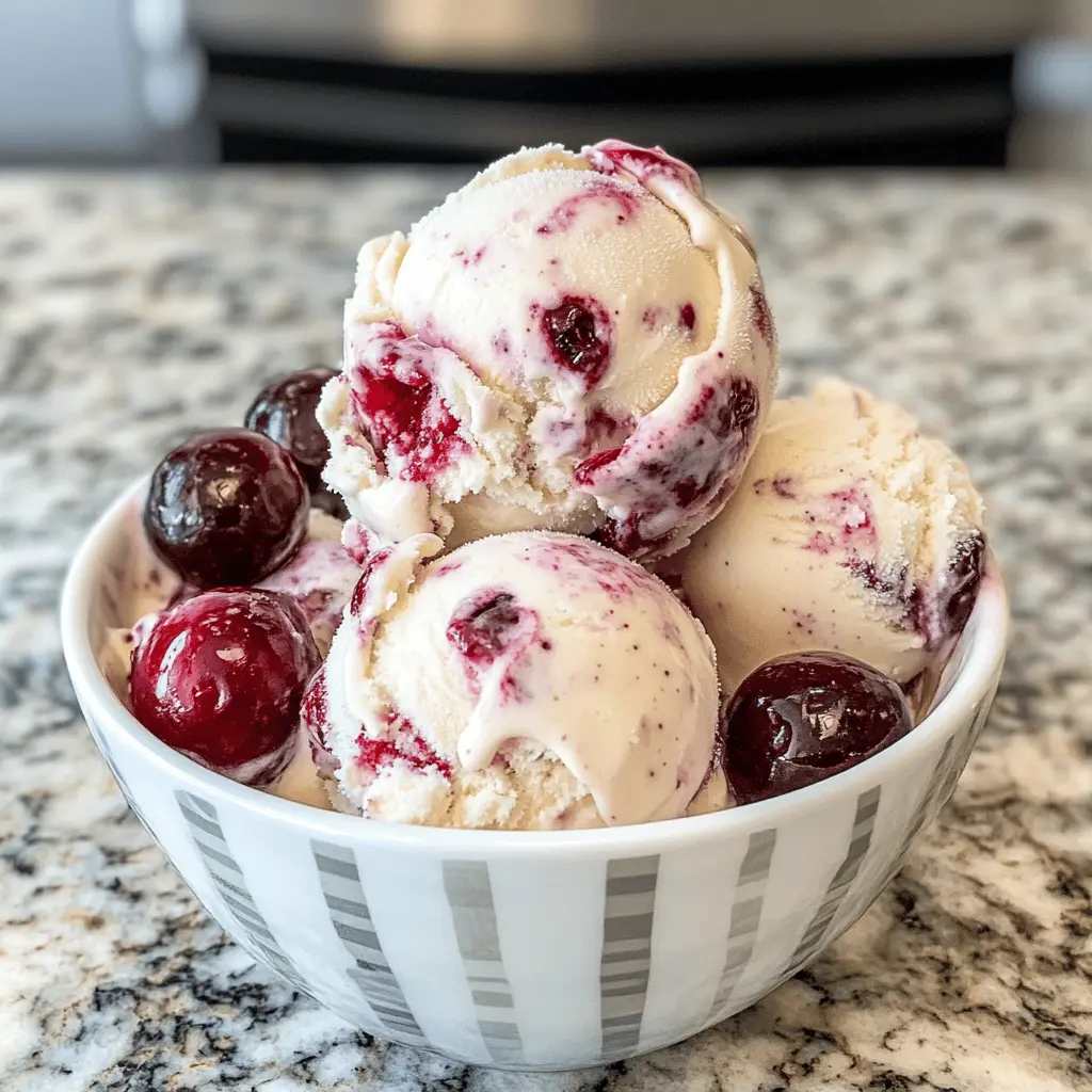 Easy Homemade Cherry Vanilla Ice Cream Recipe