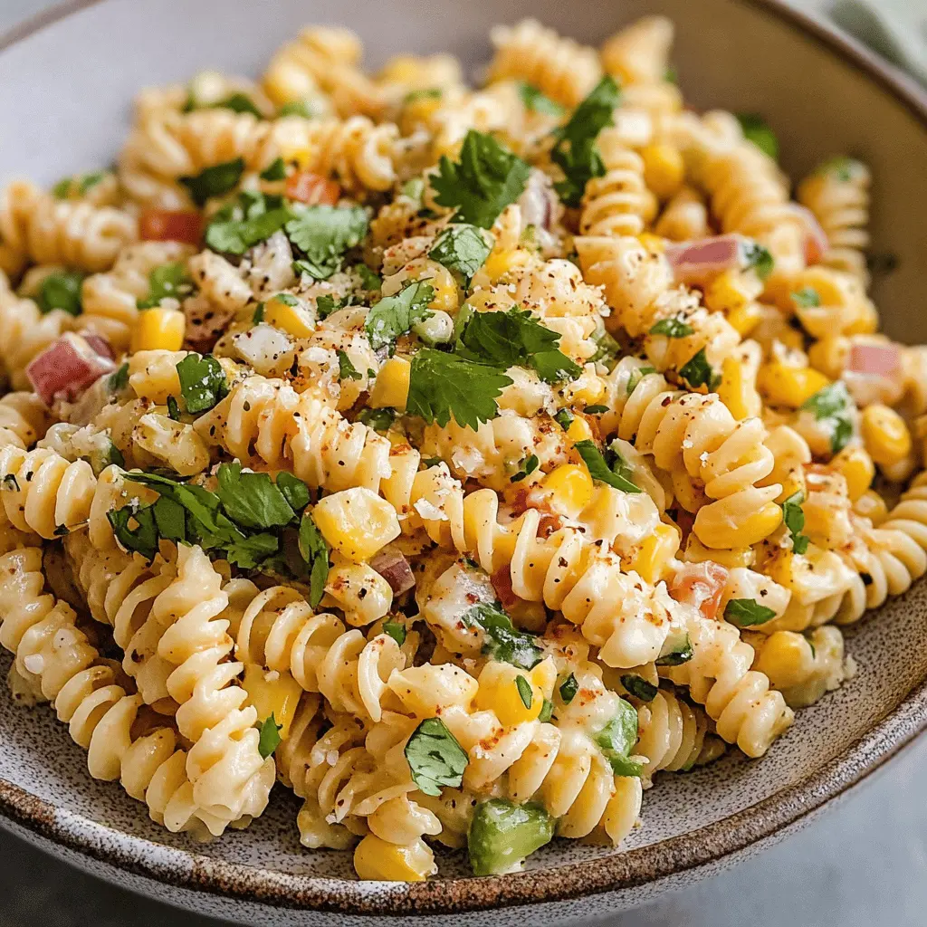 Easy Mexican Street Corn Pasta Salad Recipe