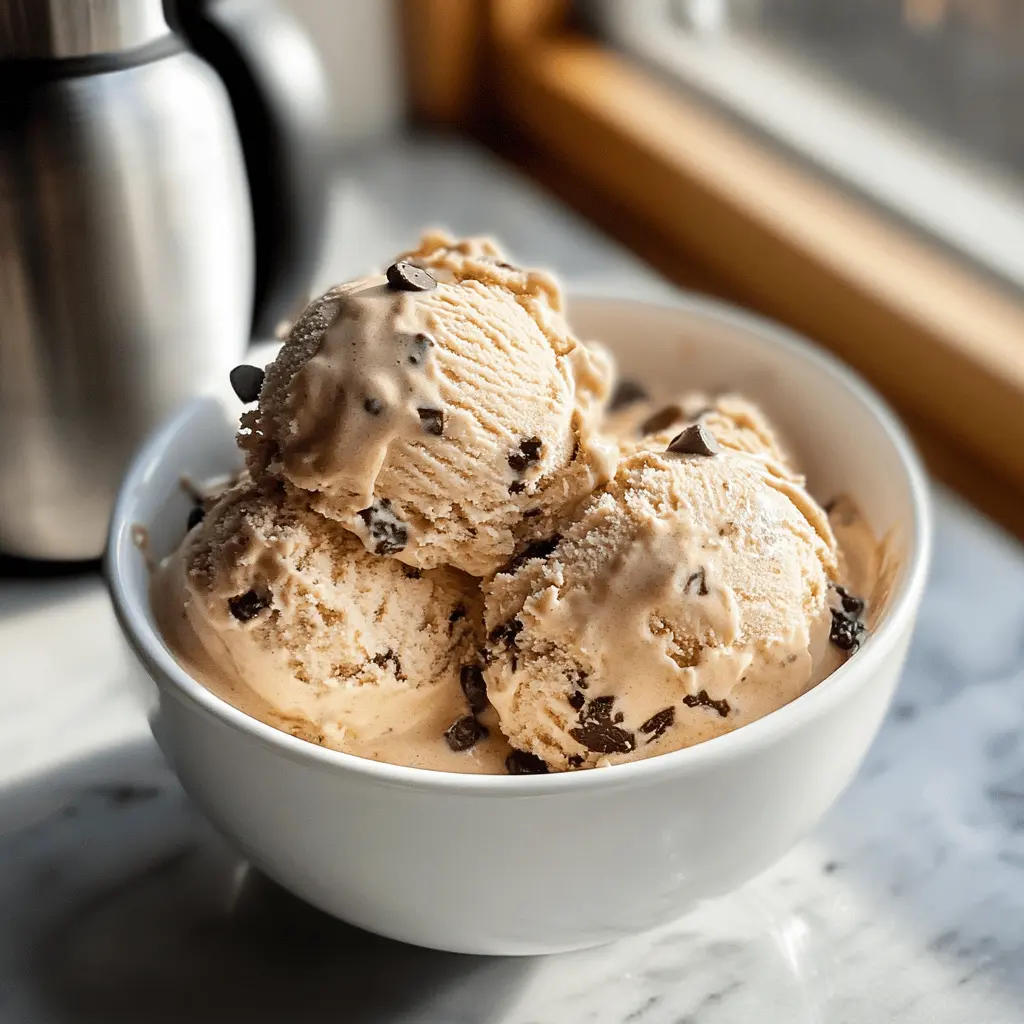 Easy Coffee Chocolate Chip Ice Cream Recipe