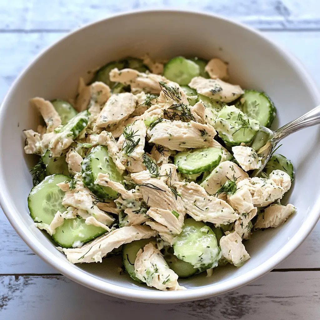 Easy Cucumber Dill Greek Yogurt Chicken Salad