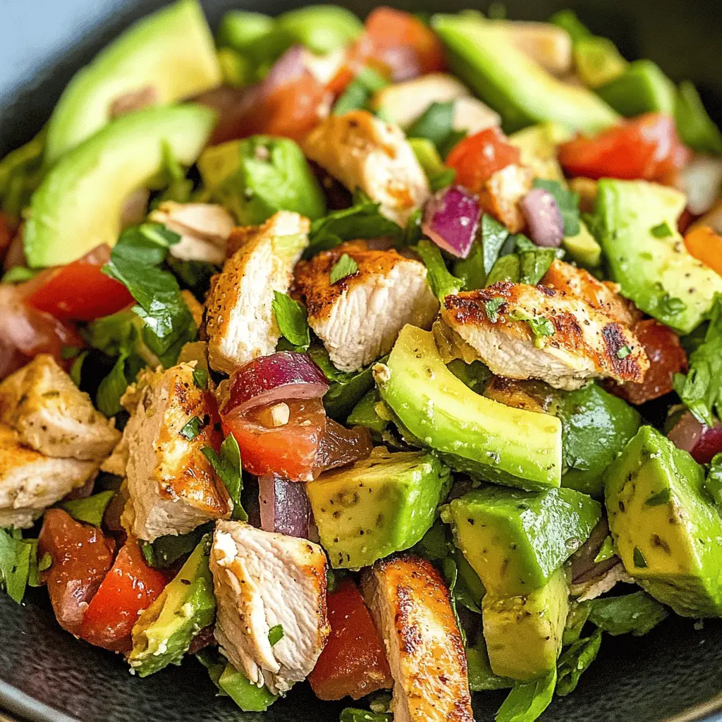 Healthy Avocado Chicken Salad Recipe