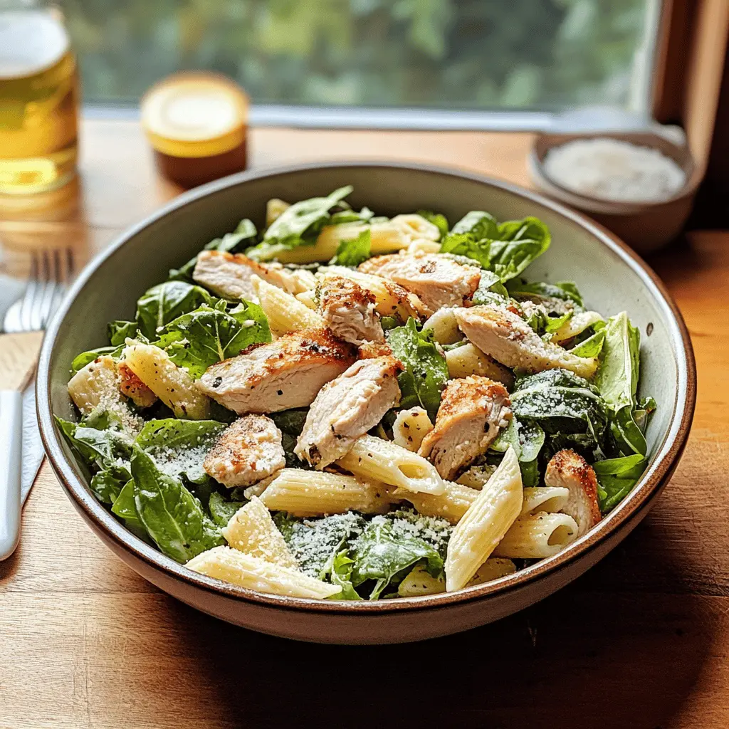 Easy Chicken Caesar Pasta Salad Recipe