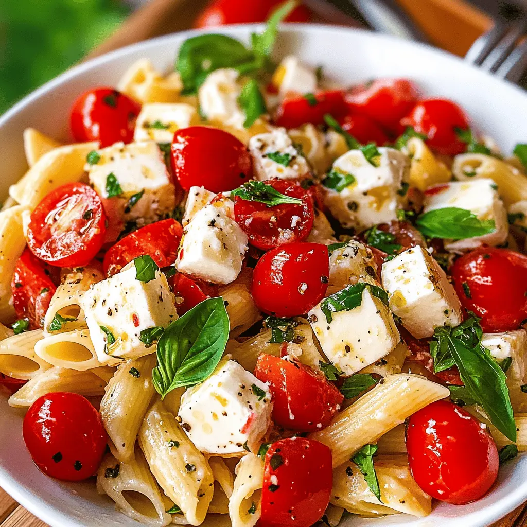 Easy Caprese Pasta Salad with Fresh Mozzarella
