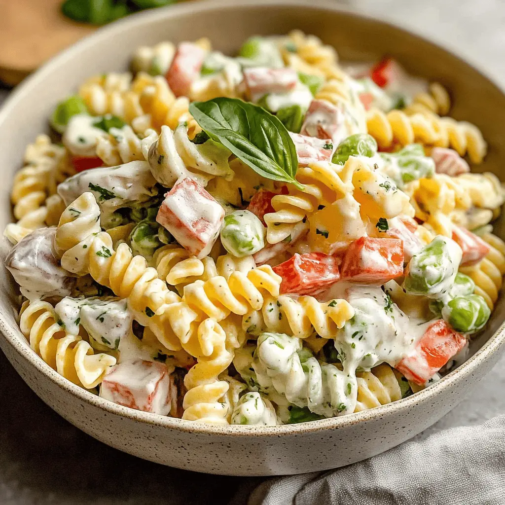 Easy Creamy Pasta Salad Recipe