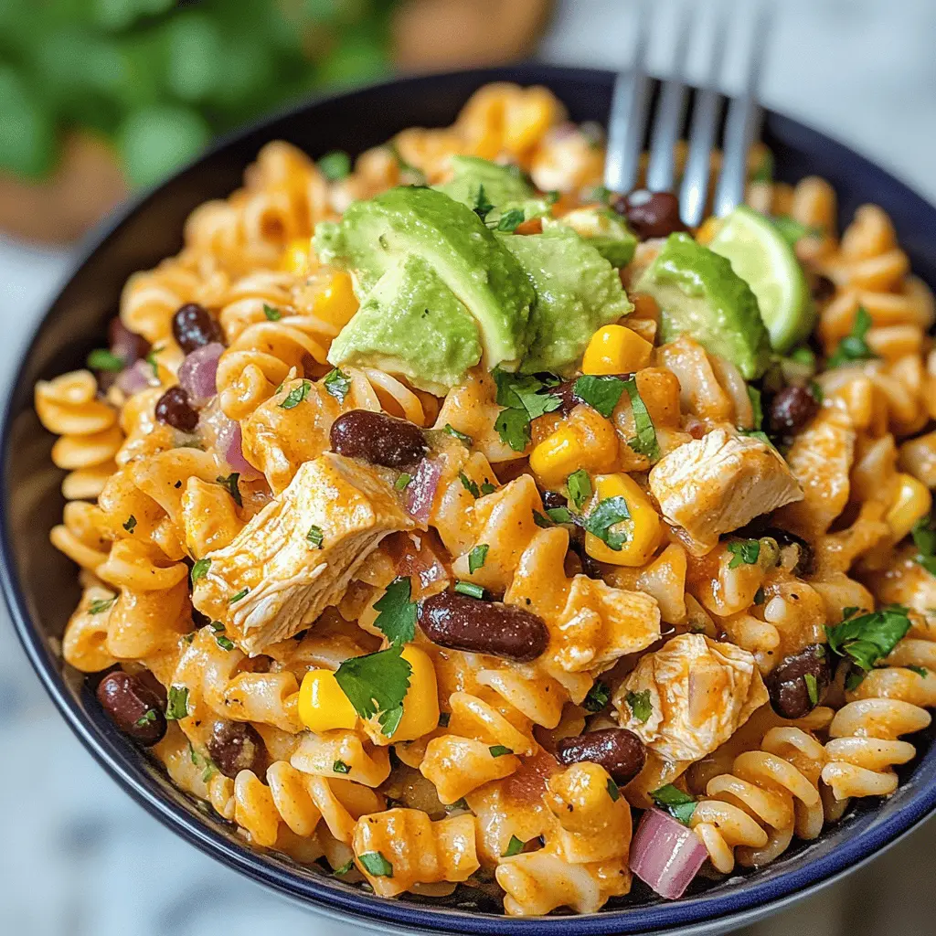 Easy Zesty Chicken Enchilada Pasta Salad Recipe